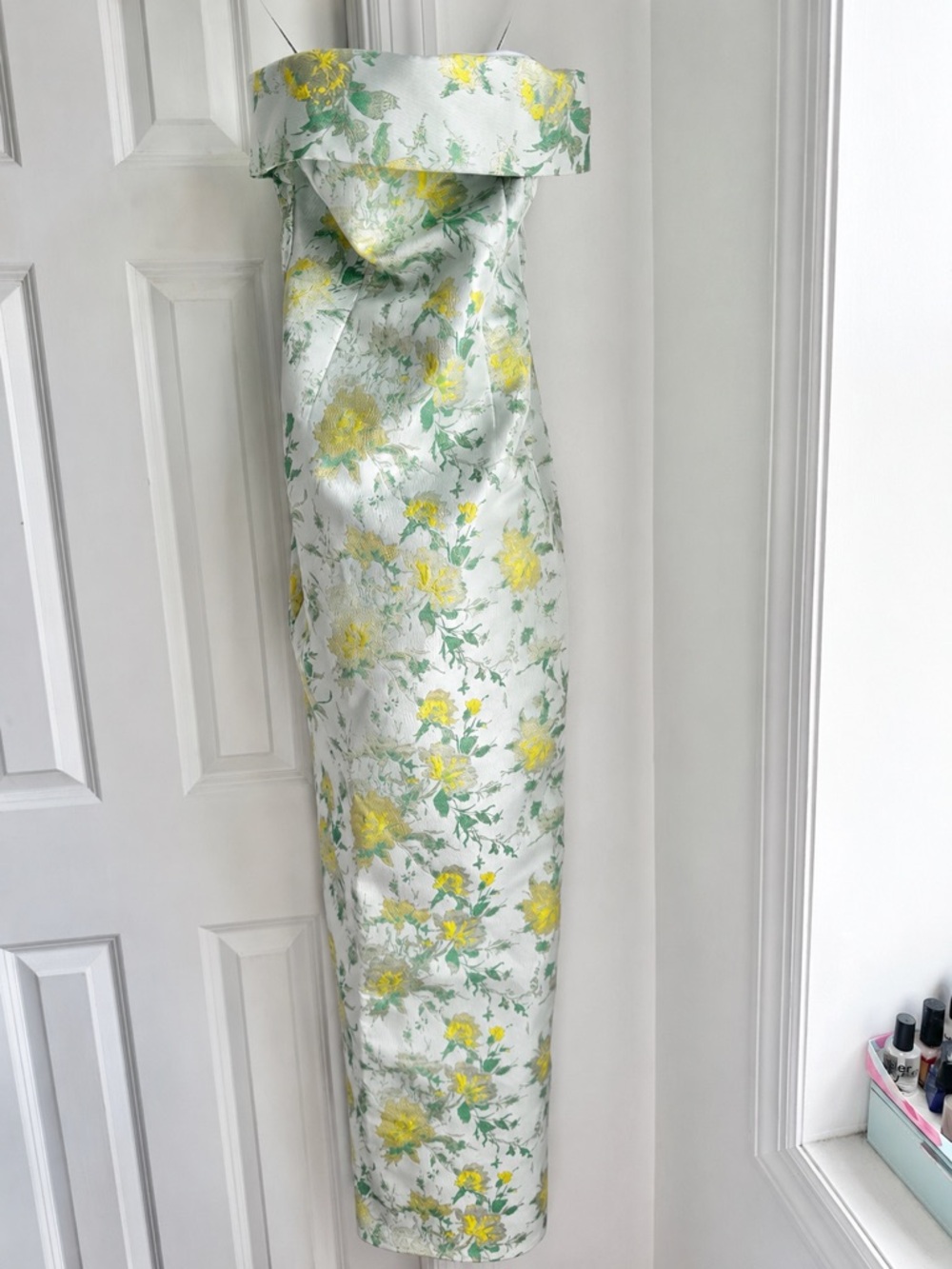 Katie May Elin Strapless Jacquard Floral Gown - Picture 2 of 7